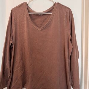 Old Navy Women's Cocoa Long Sleeve Tee